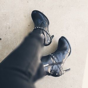 Harley Davidson Studded Heel Booties